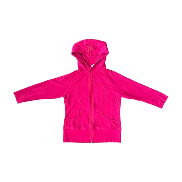 Lululemon Hoodie Women's 8 Scuba Jacket Long Sleeve Pink 3/4 Sleeve Full Zip - Picture 3 of 9